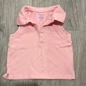 Ralph Lauren Pink Sleeveless Collared Polo for Kids